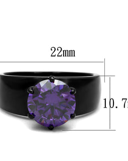 Women Stainless Steel Cubic Zirconia Rings TK2999